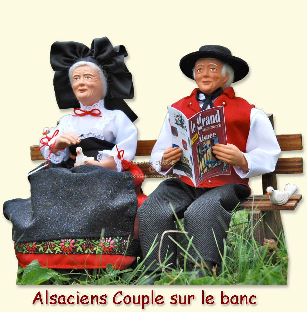 Alsaciens Couple sur le banc